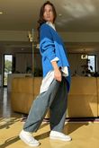 Made in Italy Big Softie Super Slant Knit Top Sapphire /2 